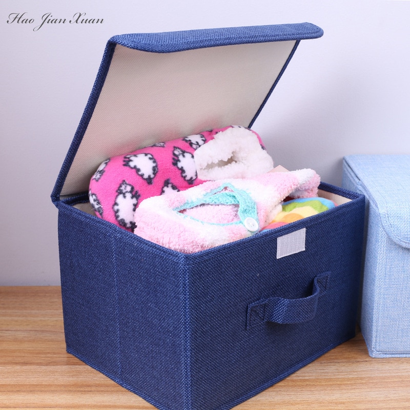 2021-New-Washable-Cotton-Linen-Fabric-Folding-CD-Storage-Box-Foldable-Bins-Toys-Organizer-With-Lid-3.jpg